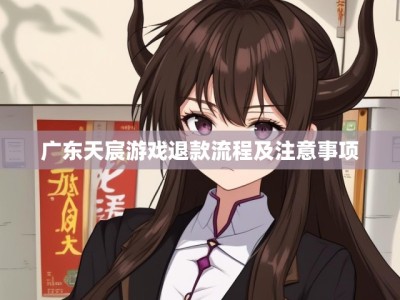 广东天宸游戏退款流程及注意事项