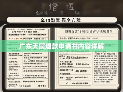 广东天宸退款申请书内容详解